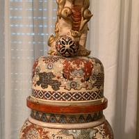 Satsuma giapponese epoca '800 in ceramica-lampada