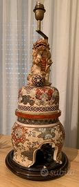 Satsuma giapponese epoca '800 in ceramica-lampada