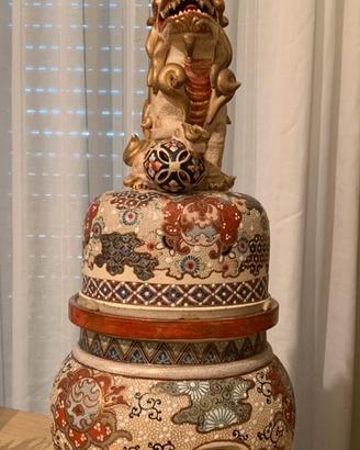 Satsuma giapponese epoca '800 in ceramica-lampada