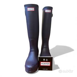 Stivali Hunter Original Tall blu navy donna 38