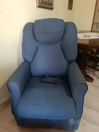 Poltrona relax elettrica alzapersona - blu