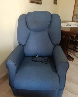 Poltrona relax elettrica alzapersona - blu