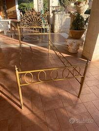 Letto in ferro battuto a mano anni 60