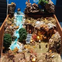 Presepe in cassetta di legno 