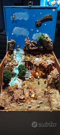 Presepe in cassetta di legno 