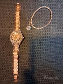 stok di orologio braccialetto e orecchini