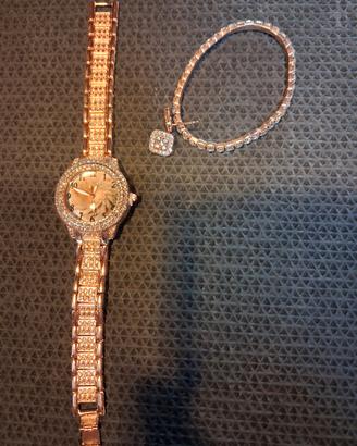 stok di orologio braccialetto e orecchini