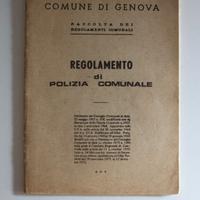 Comune di Genova regolamento polizia comunale 1960