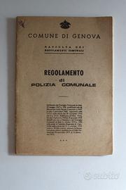 Comune di Genova regolamento polizia comunale 1960