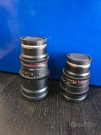 Ottiche cinema Samyang 35mm e 85mm T1.5