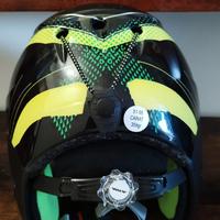 Casco sci bambino Alpina carat 51-55 nero+fluo