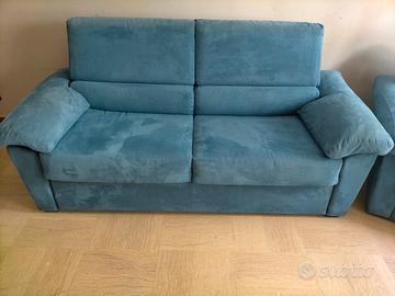 divano letto in Alcantara + poltrona