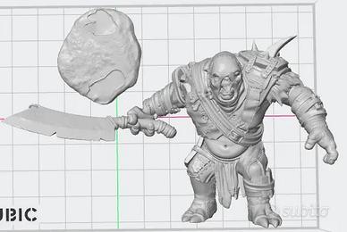 Miniatura in resina Troll comandante D&D