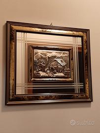 QUADRO CON BASSORILIEVO E SPECCHIO