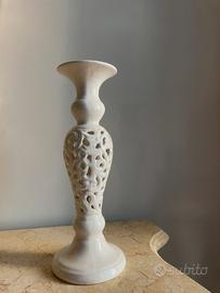 Portacandela in ceramica bianca – Morena Design