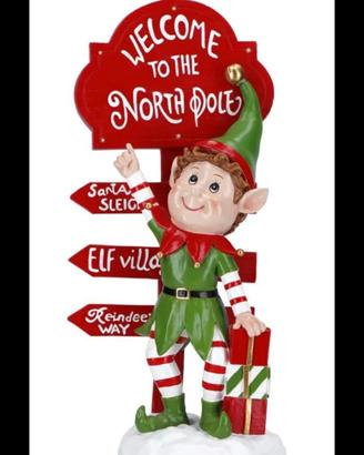 elfo statua natalizia 