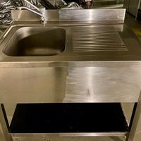 Lavello 1 vasca acciaio
