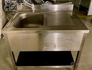 Lavello 1 vasca acciaio