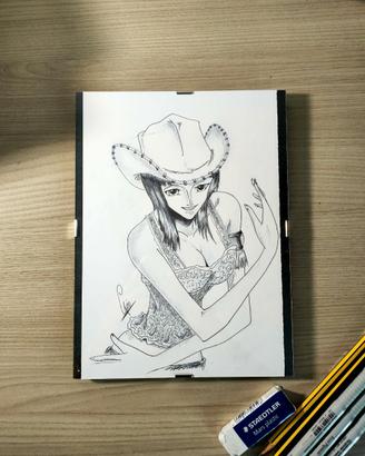 quadretto one piece nico robin 18x24 cm