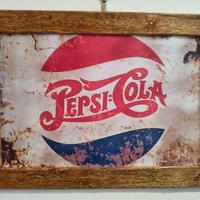 targa in legno quadro pepsi