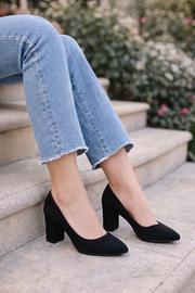 Scarpe decolleté Classe 33 nere scamosciate tg 39
