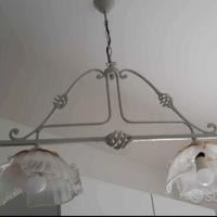 Lampadario Cucina Ferro Battuto Shabby Chic.