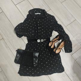 Vestito pois viola bianchi Zara nuovo