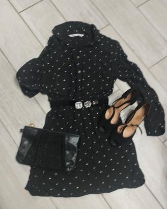 Vestito pois viola bianchi Zara nuovo