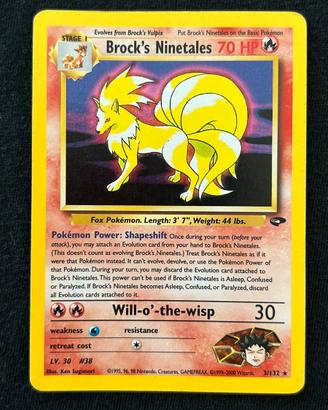 Pokemon Brock's Ninetales 3/132 Gym Challenge