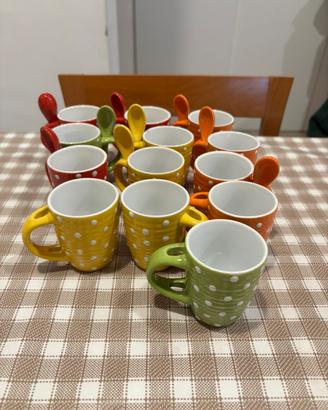 Set tazzine da caffe con cucchiai