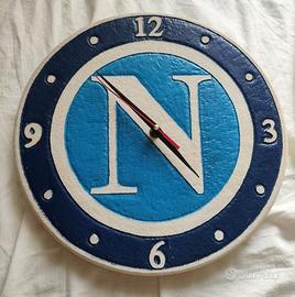 Orologio da parete artigianale SSC Napoli ceramica