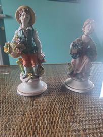 DUE FANCIULLI PORCELLANA CAPODIMONTE
