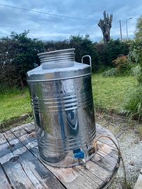 Fusto in acciaio olio/vino kg 50 usato