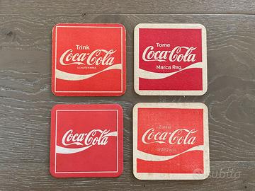 4 vecchi sottobicchieri Coca-Cola
