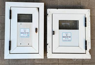 Sportelli alluminio bianco contatore elettrico