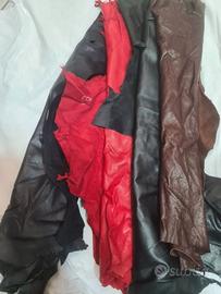 4 Pelli  di alta qualità, solo vera pelle .rosso n