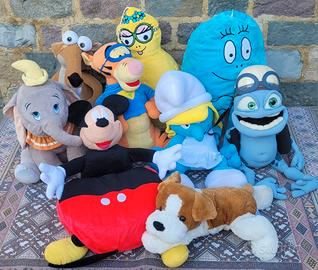 Peluche grandi Barbapapà, Tigro, Dumbo, Topolino