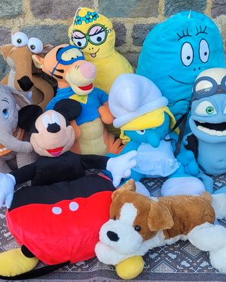 Peluche grandi Barbapapà, Tigro, Dumbo, Topolino