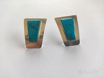 Orecchini in argento 925 e turchese