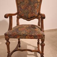 Sedia/Poltrona con braccioli,artigianale anni 60