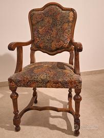 Sedia/Poltrona con braccioli,artigianale anni 60