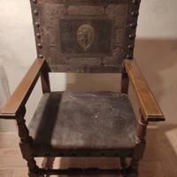 Coppia di Poltrone in stile neorinascimentale 