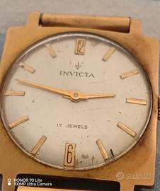 Raro INVICTA Vintage Square Case - 17 Jewels - 