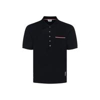 Thom Browne Blue Cotton Polo Shirt