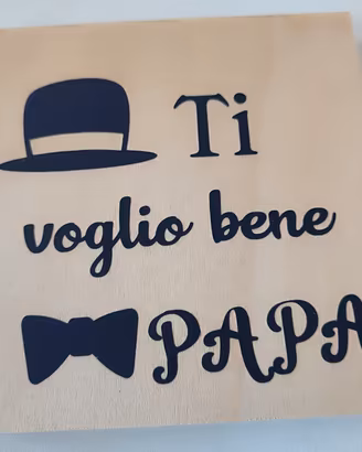 quadretto in legno con dedica 