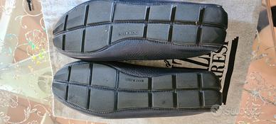 mocassini pelle blu Galizio Torresi