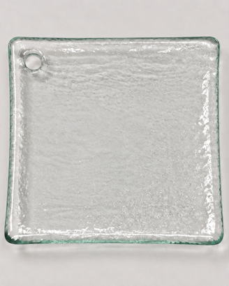 Formella decorativa in vetro trasparente