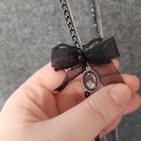 Collana "Chains Bow & Charm" Handmade