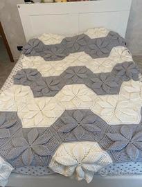 Coperta misto lana uncinetto