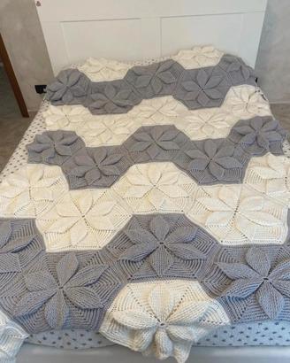 Coperta misto lana uncinetto